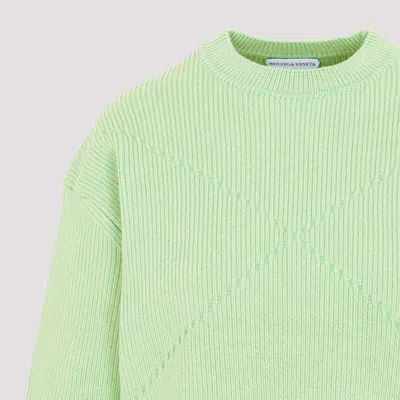 Bottega Veneta Pastel Green Stretch Cashmere Blend Sweater