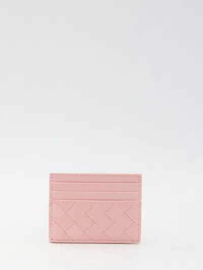 Bottega Veneta Pink Intrecciato Card Holder