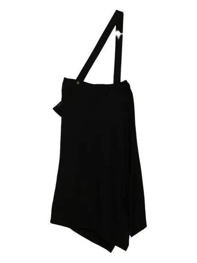 Yohji Yamamoto Drape Wrap Skirt In Black