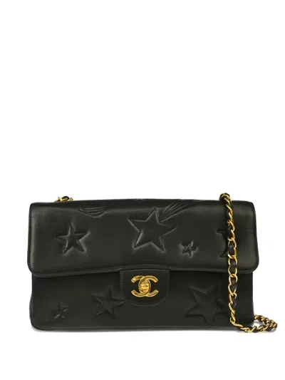 Pre-owned Chanel 1995 Medium Star Stitch Classic Single Flap Shoulder Bag