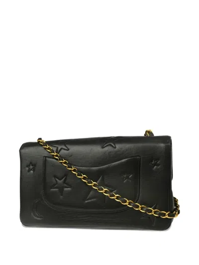 Pre-owned Chanel 1995 Medium Star Stitch Classic Single Flap Shoulder Bag