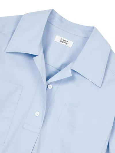 Studio Tomboy Puff-sleeve Pocket-detail Shirt