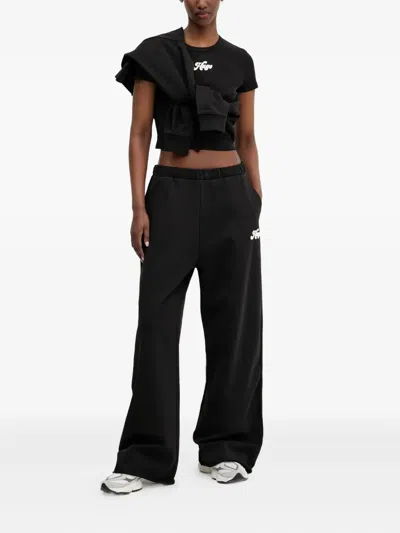 Hugo Boss Logo-appliqué Track Pants In Black