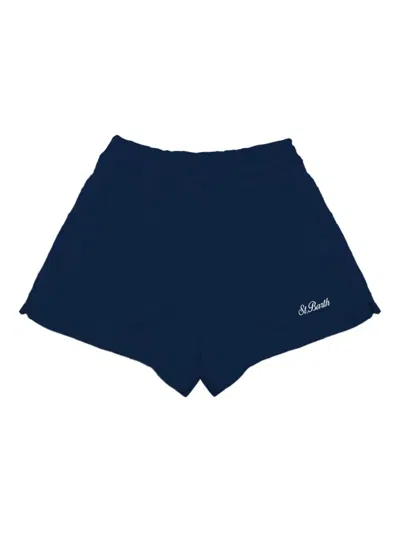 Mc2 Saint Barth Cate Logo-detail Shorts In Blue