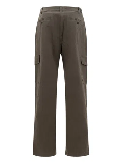 Vince Cotton And Linen Cargo Trousers In Brown