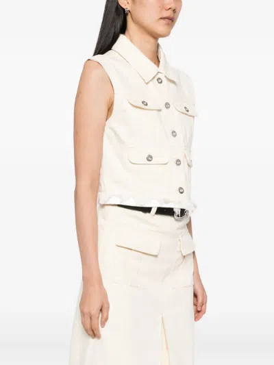 Self-portrait Sleeveless Denim Jacket