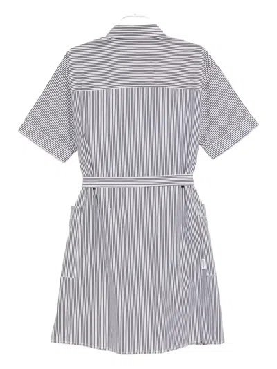 Chocoolate Striped-print Dress In Gray