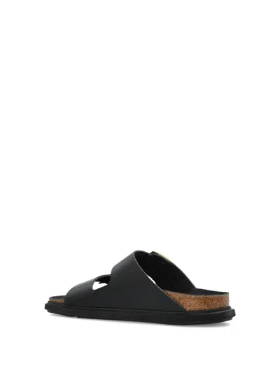 Birkenstock Arizona Droplet Buckle High Shine Black Slides In Black