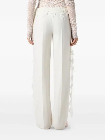 Blumarine Lace-detail Trousers In White
