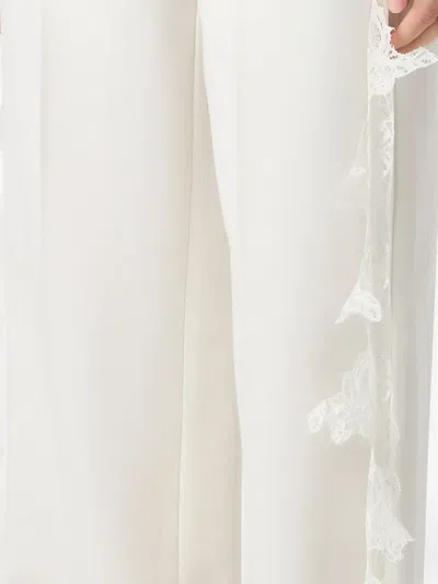 Blumarine Lace-detail Trousers In White