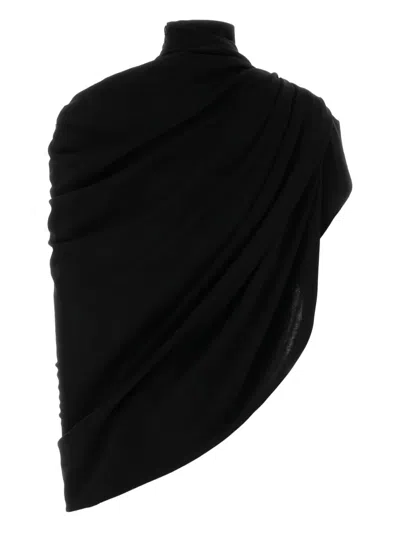 Jean Paul Gaultier Draped High Neck Sleeveless Top