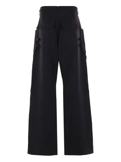 Rick Owens Stefan Wide-leg Brushed Cotton-twill Cargo Trousers