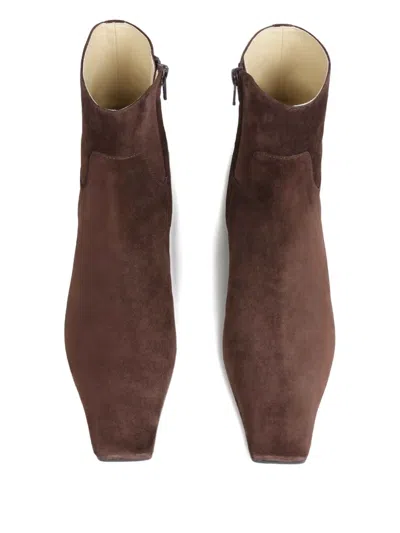 Khaite Marfa Suede Square-toe Boots