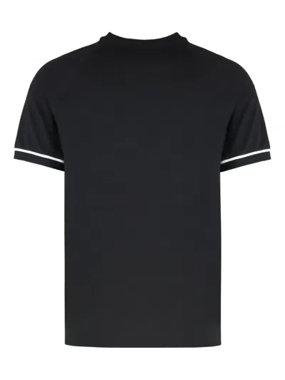 Hugo Boss Crew-neck Raglan-sleeve T-shirt In Black