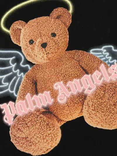 Palm Angels Bear-print T-shirt In Black
