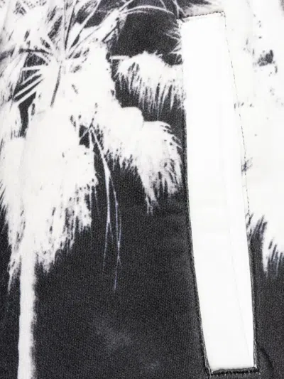 Palm Angels Palm-tree Print Drawstring Shorts In Black
