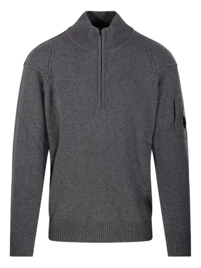 C.p. Company Arm Pocket Cuffs Hem Sweater In Gray