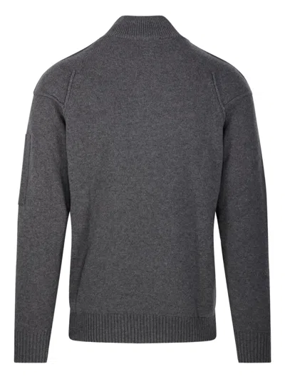 C.p. Company Arm Pocket Cuffs Hem Sweater In Gray