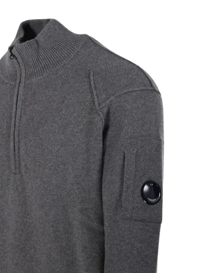 C.p. Company Arm Pocket Cuffs Hem Sweater In Gray