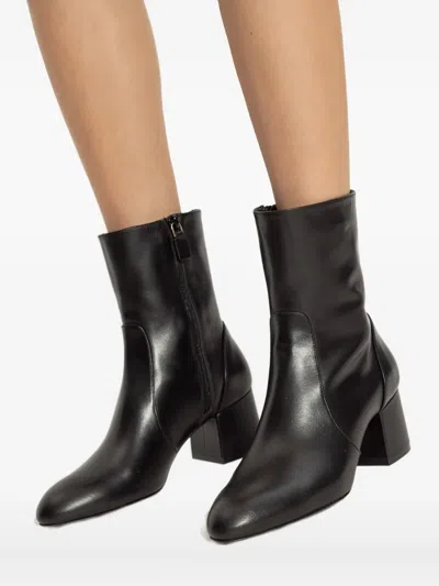 Stuart Weitzman Leather Ankle-length Boots In Black