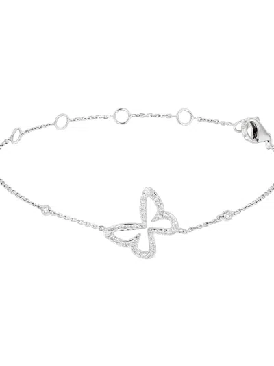Pre-owned Messika  White Gold Butterfly Diamond Bracelet