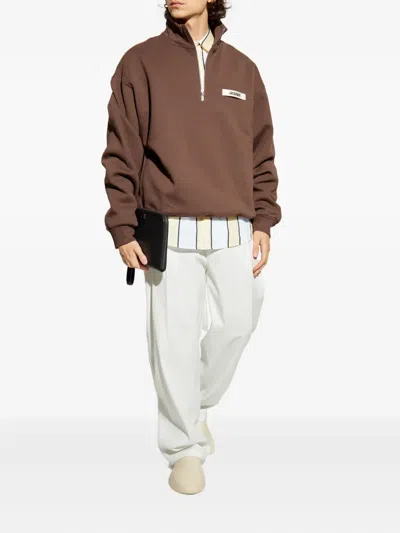 Jacquemus Le Camionneur Gros Grain In Brown