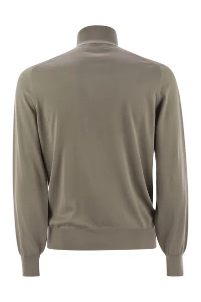 Brunello Cucinelli Long Sleeve Casual Jacket In Brown