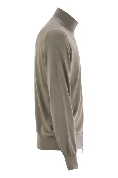 Brunello Cucinelli Long Sleeve Casual Jacket In Brown