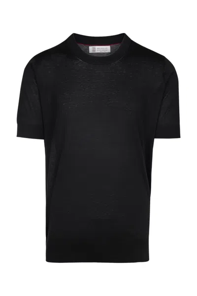 Brunello Cucinelli Cotton Sweater In Black