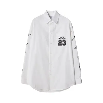 Pre-owned Off-white 23 Logo Heavycot Overshirt 'black/white'