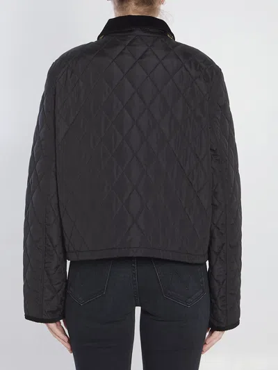 Burberry Check Lining Quilted Nylon Dorset Jacket Clothing In Black
