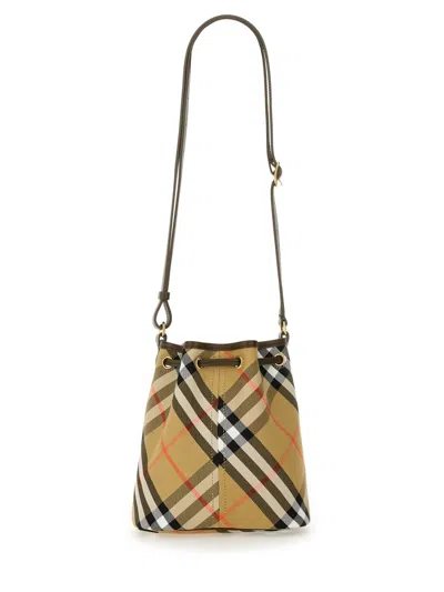 Burberry Mini Check Bucket Bag