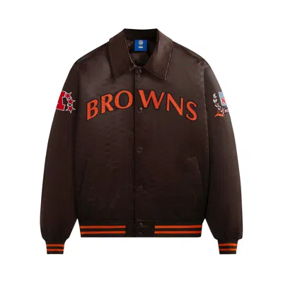 Pre-owned Kith For The Nfl: Browns Satin Bomber Jacket 'zoom'