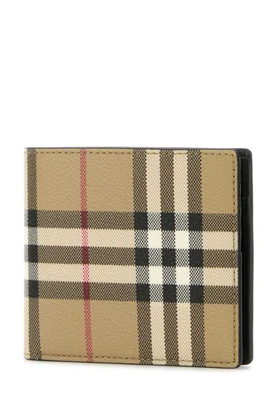 Burberry All-over Check Printed Bi-fold Wallet In Multi