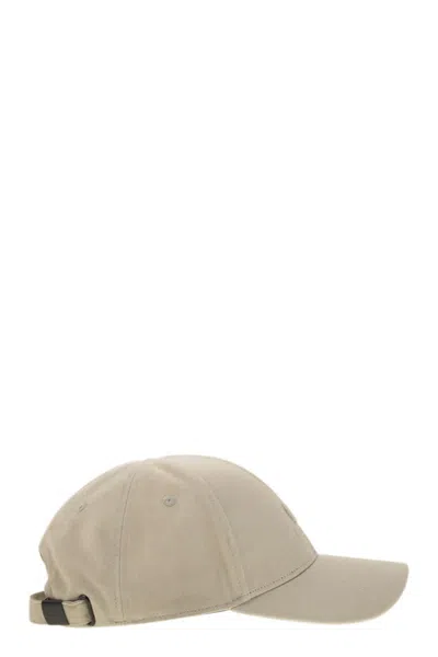 C.p. Company Mens Vintage Khaki Logo-embroidered Cotton Gabardine Baseball Cap In Neutral