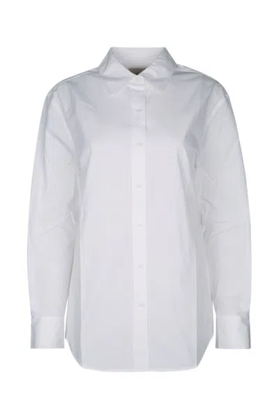 Calvin Klein Stretch Poplin Relaxed Shirt In White
