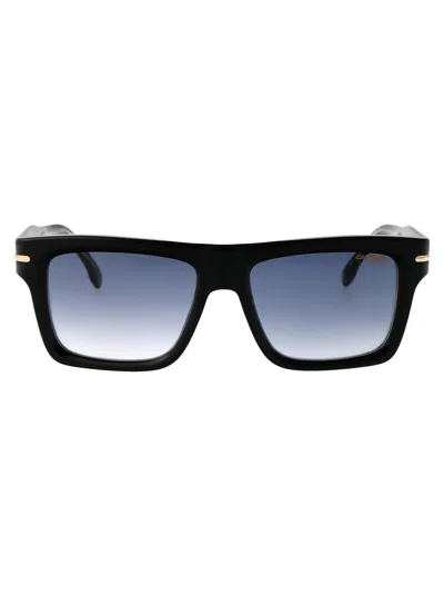 Carrera Striped Black Acetate Sunglasses In Blue