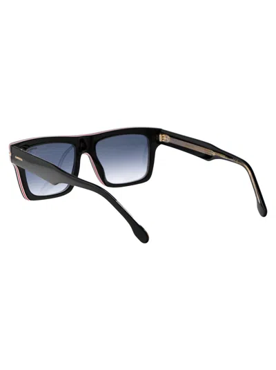 Carrera Striped Black Acetate Sunglasses In Blue