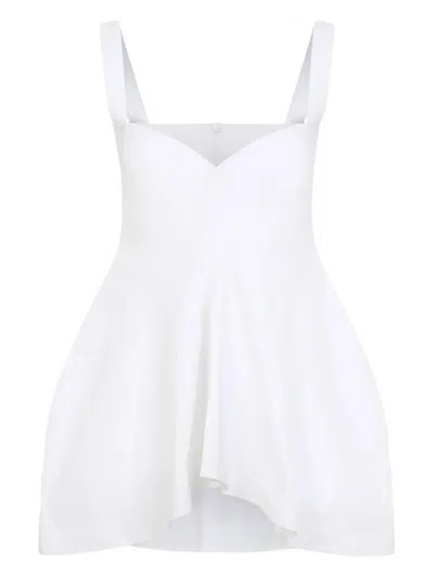 Carven Fitted Cotton Shirt With Adjustable Straps