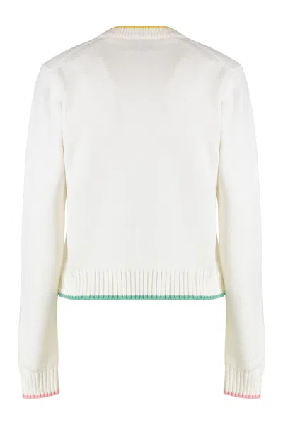Casablanca Cotton Sweater In White