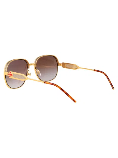 Casablanca Gold/silver/t-shell/red/brown Stainless Steel Sunglasses