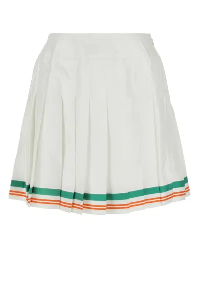 Casablanca Casaway Tennis Mini Skirt In White
