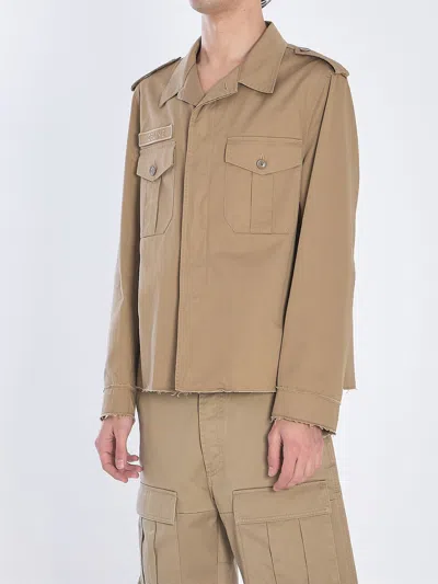 Celine Men's Safari Jacket In Brown