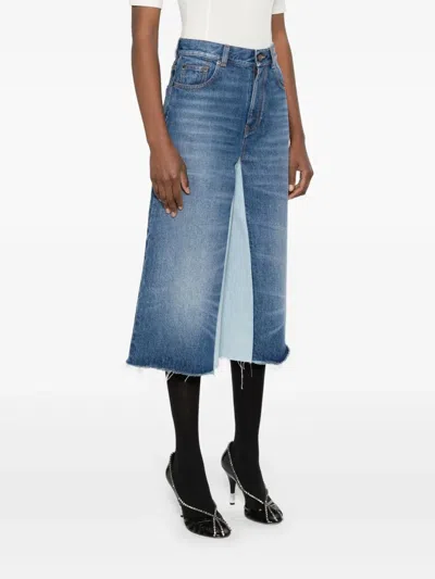 Chloé Patchwork Denim Bermuda Shorts