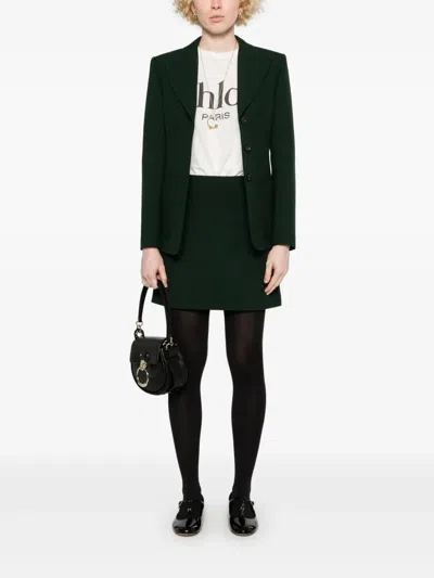 Chloé Tshirt With Logo In White