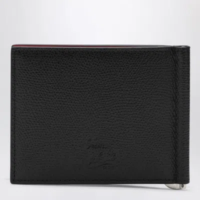 Christian Louboutin Mooncrest Black Leather Card Holder In Black