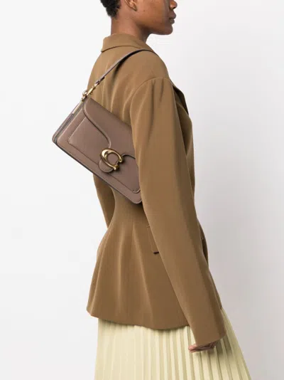 Coach Polished Pebble Leather Tabby Shoulder B