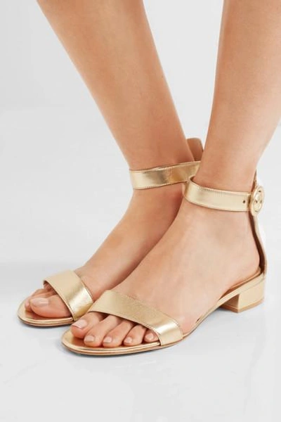 Shop Gianvito Rossi Versilia 20 Metallic Leather Sandals