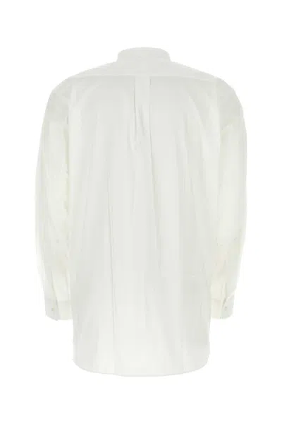 Comme Des Garçons Shirt X Lacoste Oversized Shirt With Maxi Patch In White