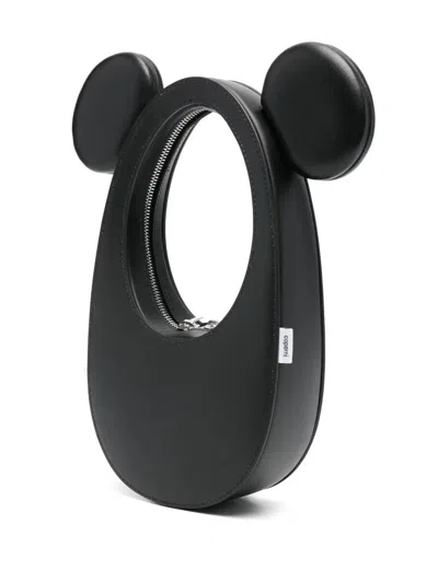 Coperni Mickey Mini Swipe Purse - Leather - Black In Black